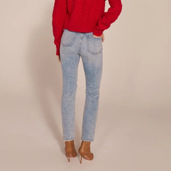 Favorite Daughter Valentina Super High Rise‎ Cigarette Ankle Jeans Light Wash 24 - Picture 2 of 9